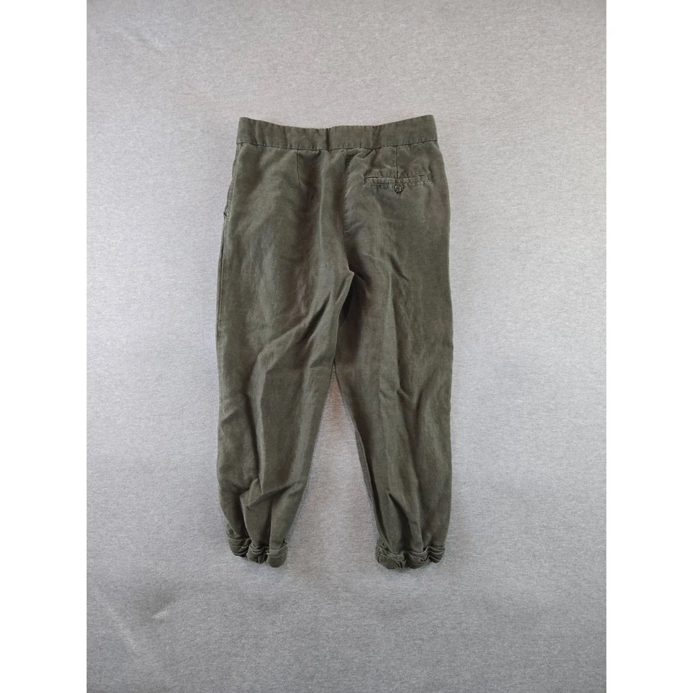 Wilfred Aritzia Trousers Womens‎ 2 Olive Allant Cropped Drawcord Linen Pants